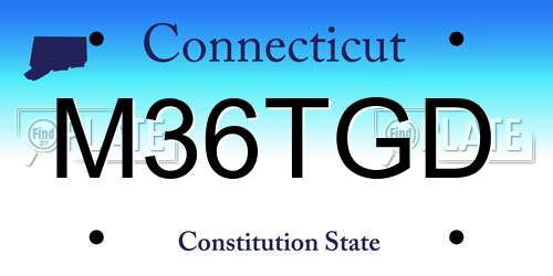 M36TGD Connecticut License Plate