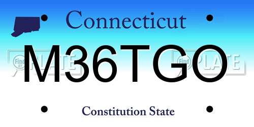 M36TGO Connecticut License Plate