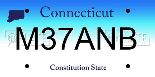 M37ANB Connecticut License Plate