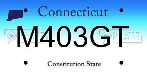 M403GT Connecticut License Plate