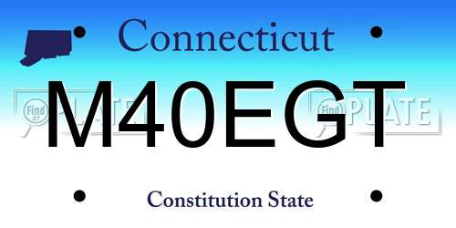 M40EGT Connecticut License Plate