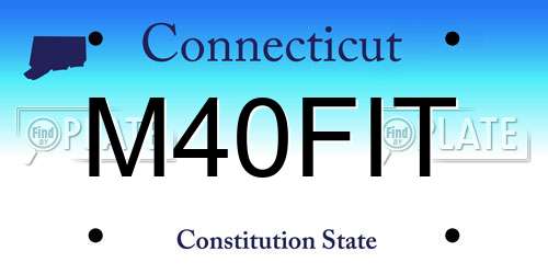 M40FIT Connecticut License Plate