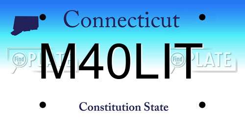 M40LIT Connecticut License Plate