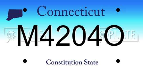 M4204O Connecticut License Plate