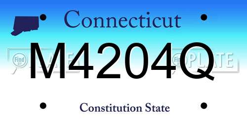 M4204Q Connecticut License Plate