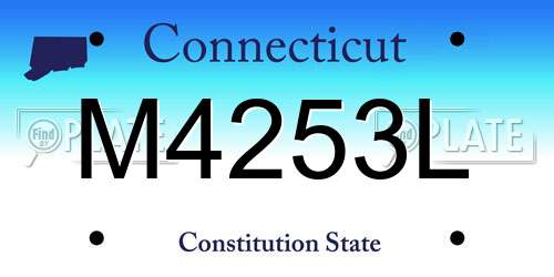 M4253L Connecticut License Plate