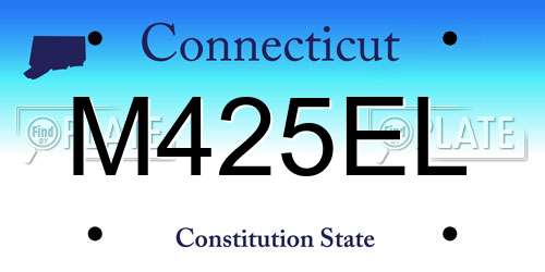 M425EL Connecticut License Plate