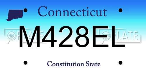 M428EL Connecticut License Plate
