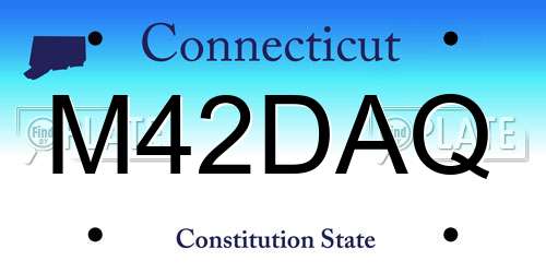 M42DAQ Connecticut License Plate