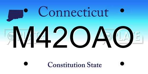 M42OAO Connecticut License Plate