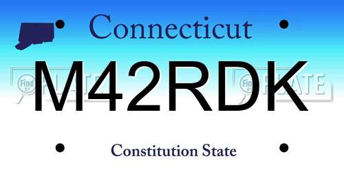 M42RDK Connecticut License Plate