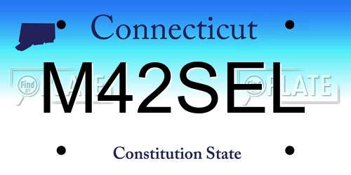 M42SEL Connecticut License Plate