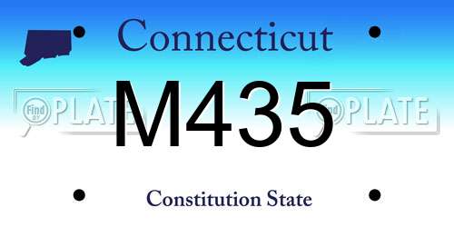 M435 Connecticut License Plate