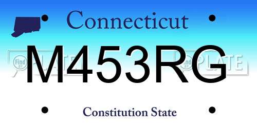 M453RG Connecticut License Plate