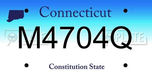 M4704Q Connecticut License Plate