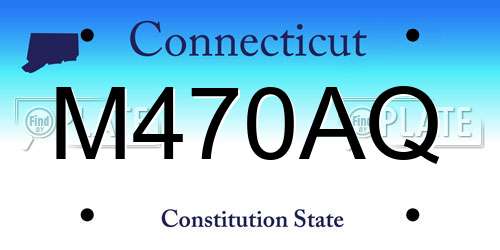 M470AQ Connecticut License Plate