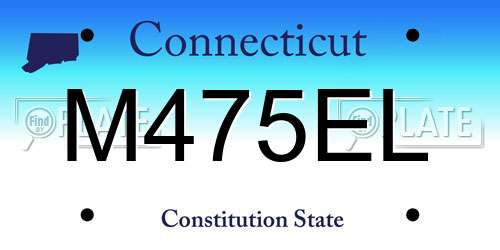 M475EL Connecticut License Plate