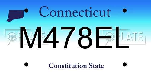 M478EL Connecticut License Plate