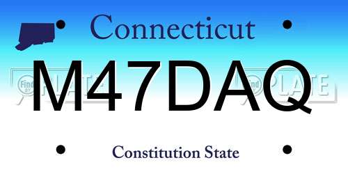 M47DAQ Connecticut License Plate