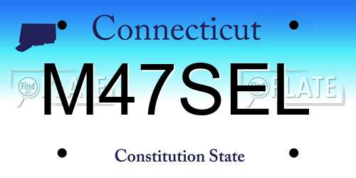 M47SEL Connecticut License Plate