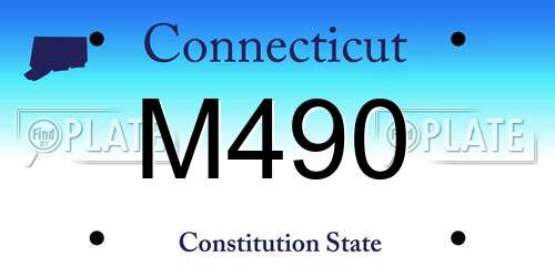 M490 Connecticut License Plate