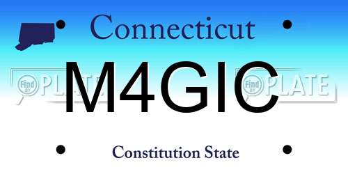 M4GIC Connecticut License Plate