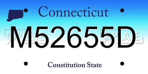M52655D Connecticut License Plate