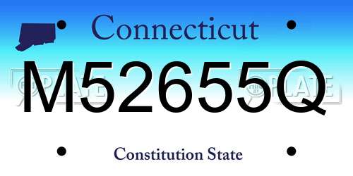 M52655Q Connecticut License Plate