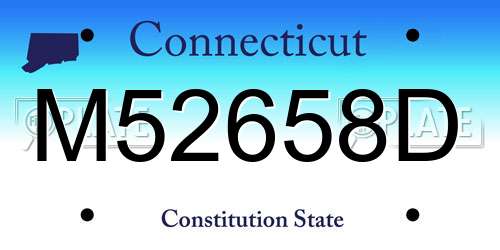 M52658D Connecticut License Plate