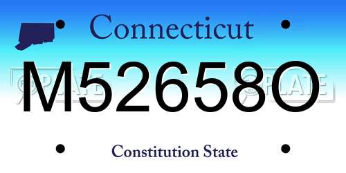 M52658O Connecticut License Plate
