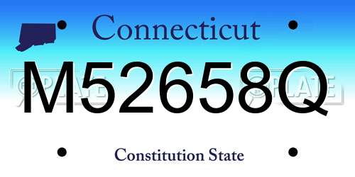 M52658Q Connecticut License Plate