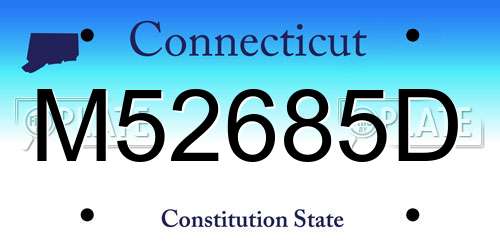 M52685D Connecticut License Plate