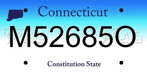 M52685O Connecticut License Plate