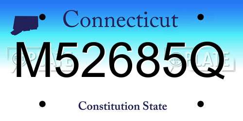 M52685Q Connecticut License Plate