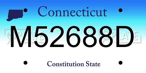 M52688D Connecticut License Plate
