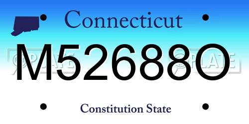 M52688O Connecticut License Plate