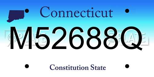 M52688Q Connecticut License Plate