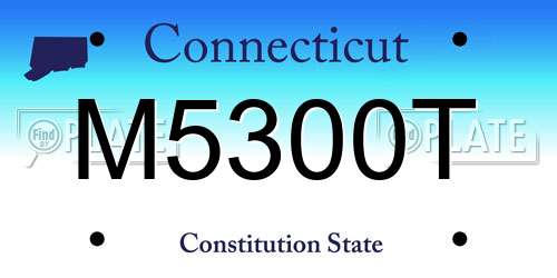 M5300T Connecticut License Plate