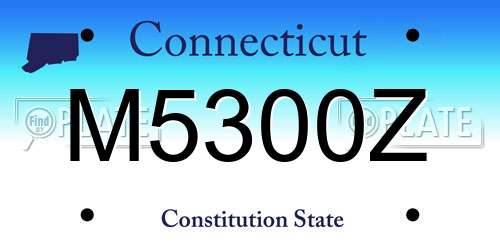 M5300Z Connecticut License Plate