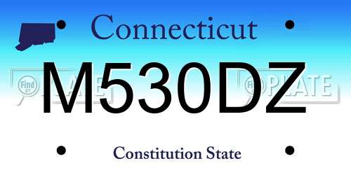 M530DZ Connecticut License Plate