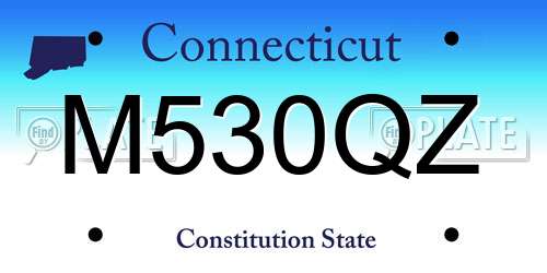 M530QZ Connecticut License Plate