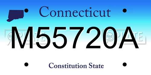 M55720A Connecticut License Plate