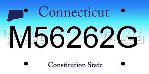 M56262G Connecticut License Plate
