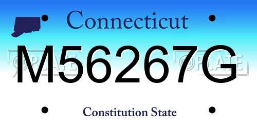 M56267G Connecticut License Plate