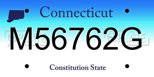 M56762G Connecticut License Plate