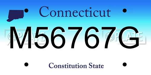M56767G Connecticut License Plate