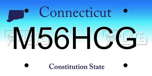 M56HCG Connecticut License Plate