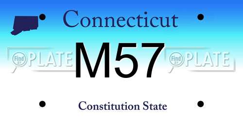 M57 Connecticut License Plate
