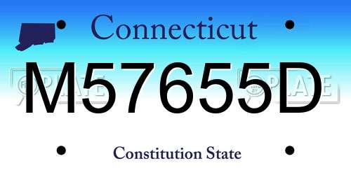 M57655D Connecticut License Plate
