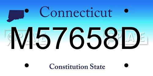 M57658D Connecticut License Plate